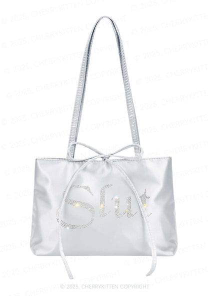 Rhinestone Slxt Y2K Satin Bags Cherrykitten