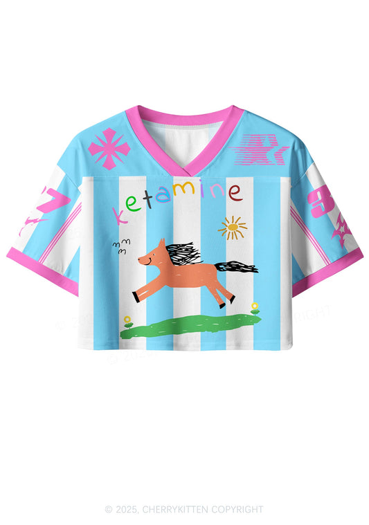 Custom Star Orange Pony Y2K Crop Sport Jersey Shirts Cherrykitten
