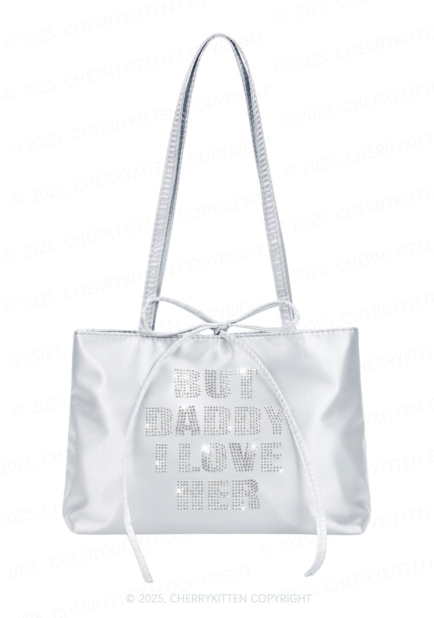 Rhinestone But Daddy I Love Her Pride Y2K Satin Bags Cherrykitten