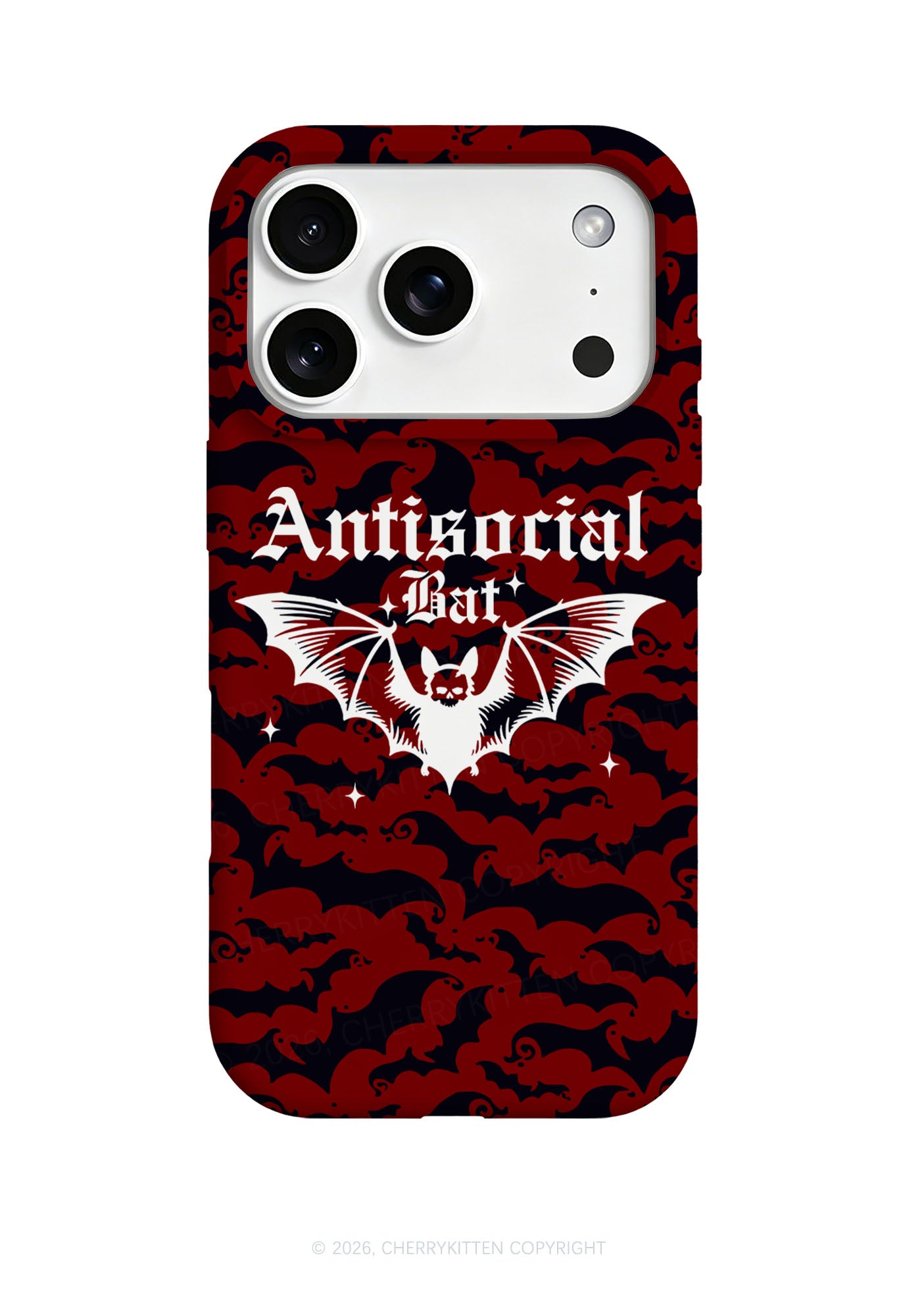 Halloween Antisocial Bat Y2K Phone Case Cherrykitten