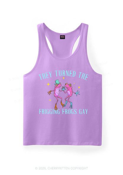 Frogs Gay Pride Y2K Men Racerback Tank Top Cherrykitten