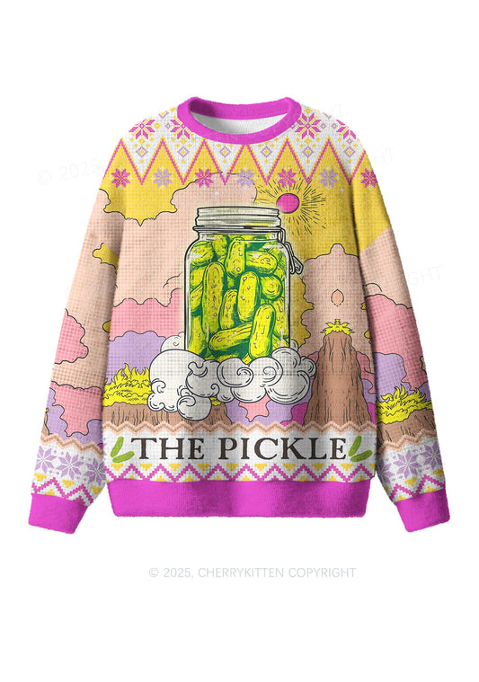The Pickle Y2K Christmas Knit Sweatshirt Cherrykitten