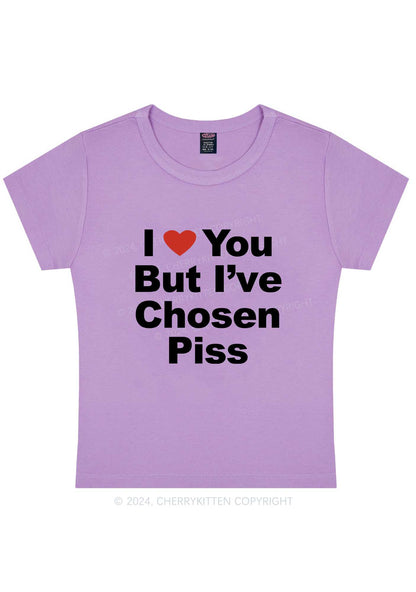 Curvy I've Chosen Piss Y2K Baby Tee Cherrykitten