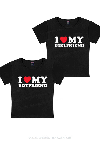 I Love GF BF Y2K Valentine's Day Baby Tee Cherrykitten