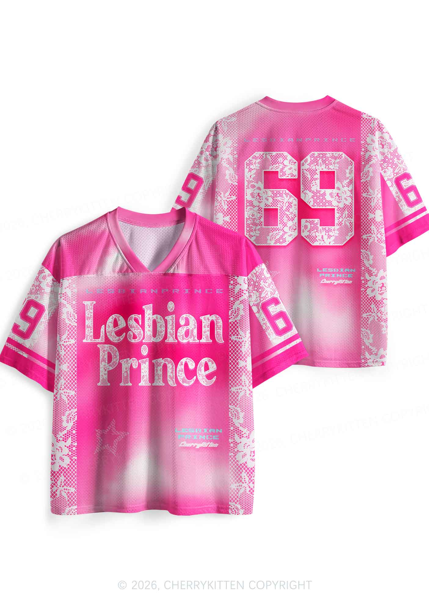 Lesbian Prince Pride Y2K Sport Jersey Shirts Cherrykitten