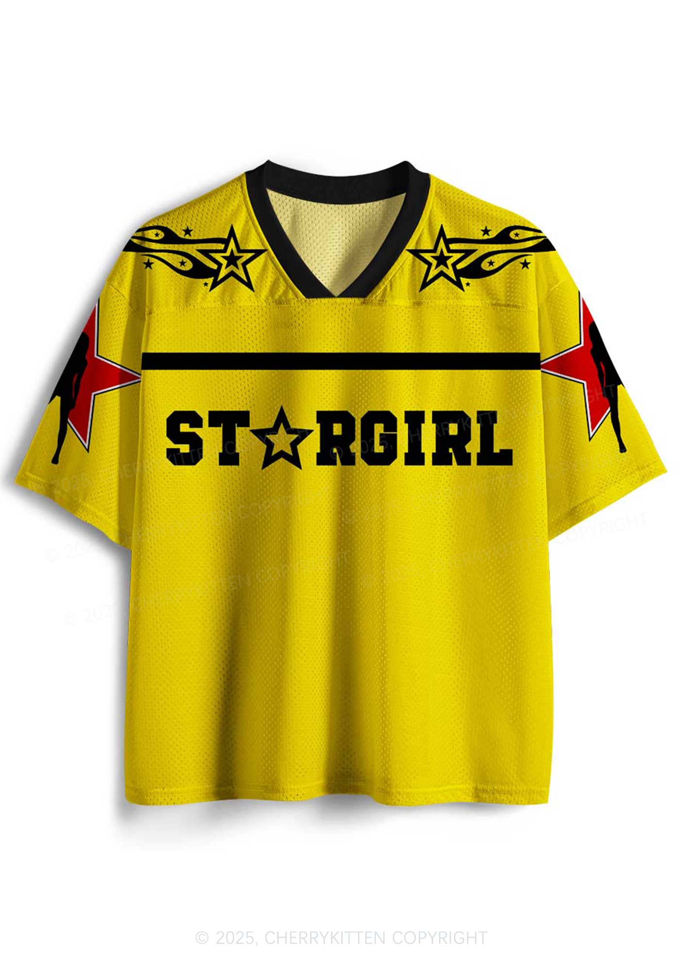 Custom Stargirl Y2K Mesh Jersey Shirts Cherrykitten