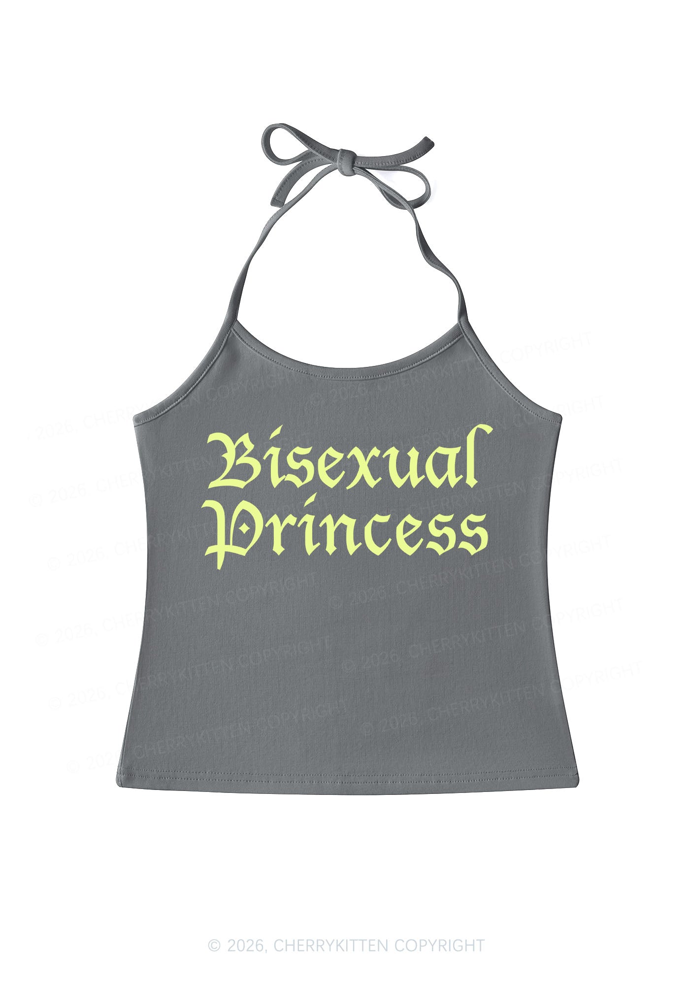 Bisexual Princess Pride Y2K Halter Neck Cami Cherrykitten