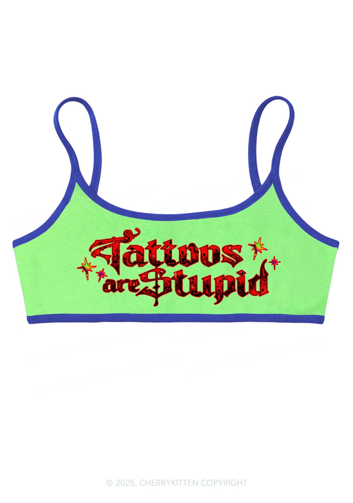 Halloween Gothic Tattoos Are Stupid Y2K Super Crop Cami Cherrykitten