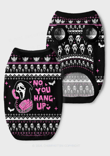 Halloween No You Hang Up Y2K Pet Knit Sweatshirt Cherrykitten