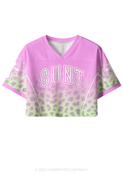 Custom Pink Leopard Cxxt Y2K Crop Sport Jersey Shirts Cherrykitten