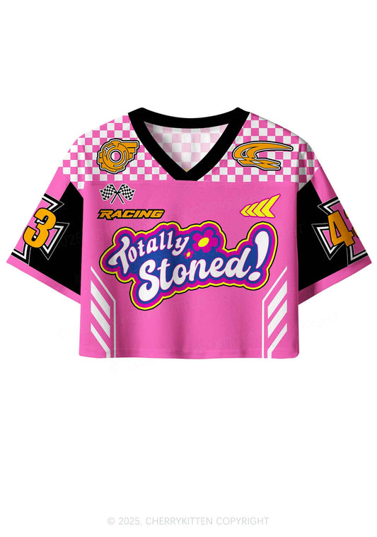 Custom Totally Stoned Y2K Crop Sport Jersey Shirts Cherrykitten