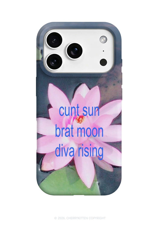 Cxxt Sun Brat Moon Diva Rising Lotus Y2K Phone Case Cherrykitten