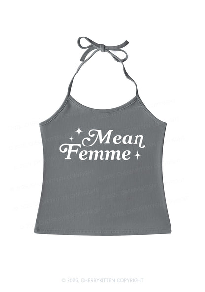 Mean Femme Pride Y2K Halter Neck Cami Cherrykitten