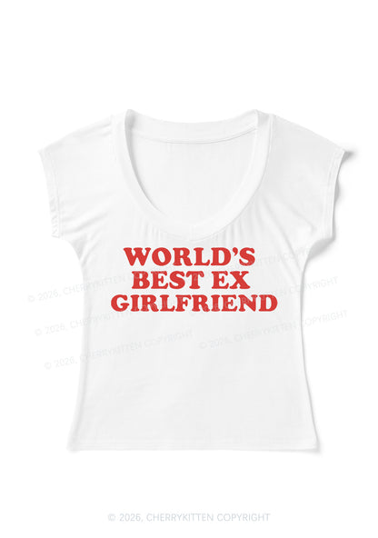 Best Ex Girlfriend Y2K V Neck T Shirts Cherrykitten