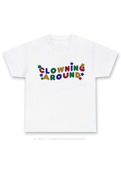 Clowning Around Y2K Chunky Shirt Cherrykitten