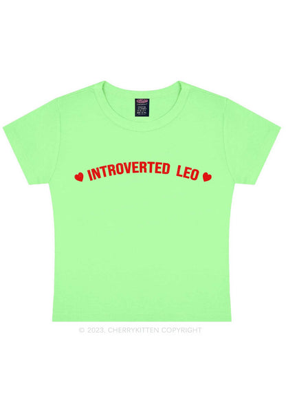 Introverted Leo Y2K Baby Tee Cherrykitten