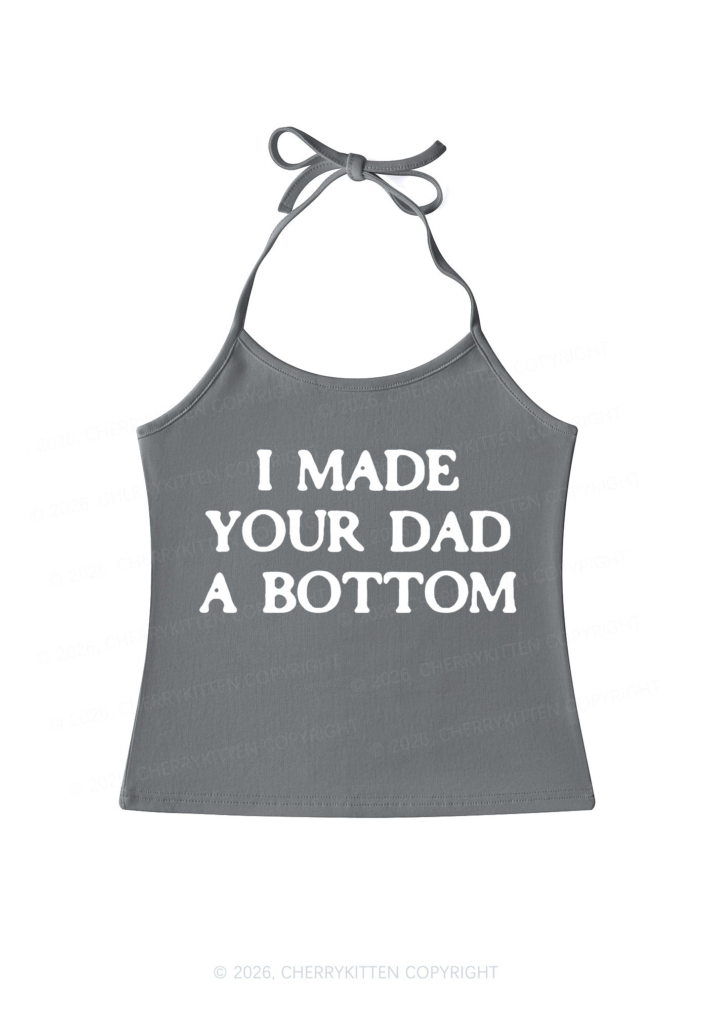 Made Your Dad Bottom Pride Y2K Halter Neck Cami Cherrykitten