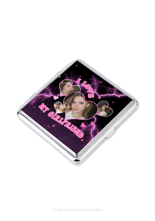 Custom I Love My Girlfriend Valentine's Day Y2K Cigarette Case Cherrykitten