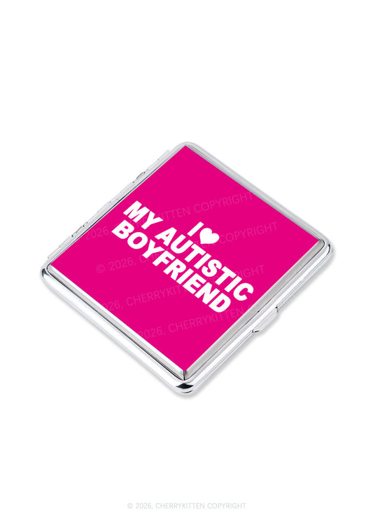 I Love My Autistic GF BF Valentine's Day Y2K Cigarette Case Cherrykitten