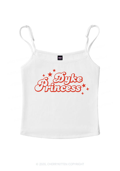 Dyke Princess Pride Y2K Spaghetti Strap Cami Cherrykitten