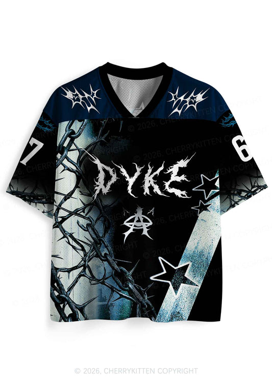 Black Thorn Dyke Pride Y2K Sport Jersey Shirts Cherrykitten