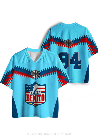 Blue Team Bunny Y2K Sport Jersey Shirts Cherrykitten