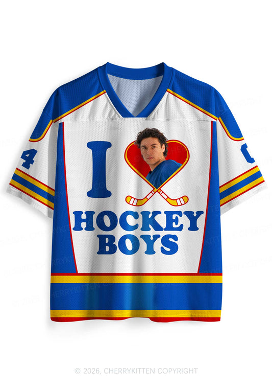 I Love Hockey Boy DL Y2K Sport Jersey Shirts Cherrykitten