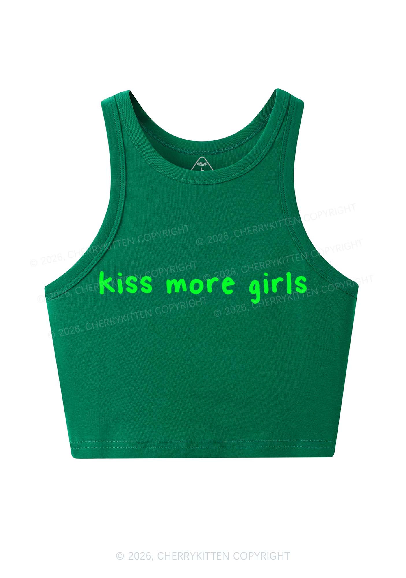 Kiss More Girls Y2K Crop Tank Top Cherrykitten