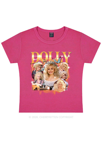 DP Vintage Portrait Y2K Baby Tee Cherrykitten