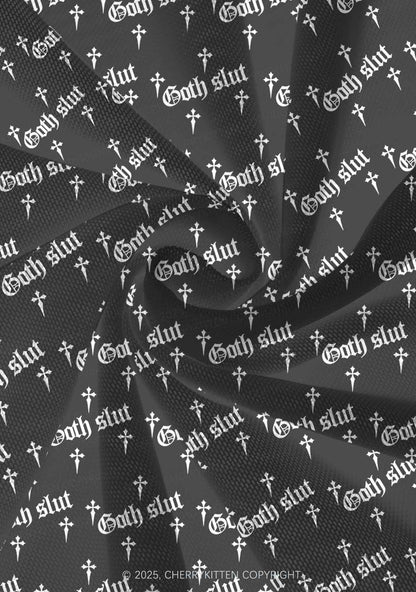 Halloween White Goth Slxt Y2K Print Mini Layered Skirt Cherrykitten