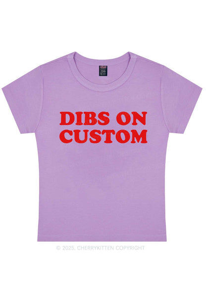 Dibs On Custom Y2K Baby Tee Cherrykitten