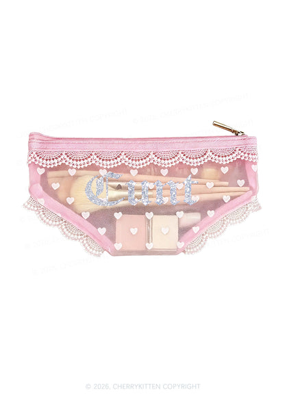 Glitter Cxxt Y2K Briefs Shape Cosmetic Pouch Cherrykitten