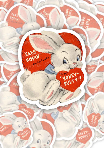 Ears Hopin Valentine Be My Honey Bunny 1Pc Y2K Sticker Cherrykitten