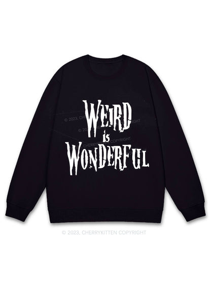 Weird Is Wonderful Halloween Y2K Sweatshirt Cherrykitten