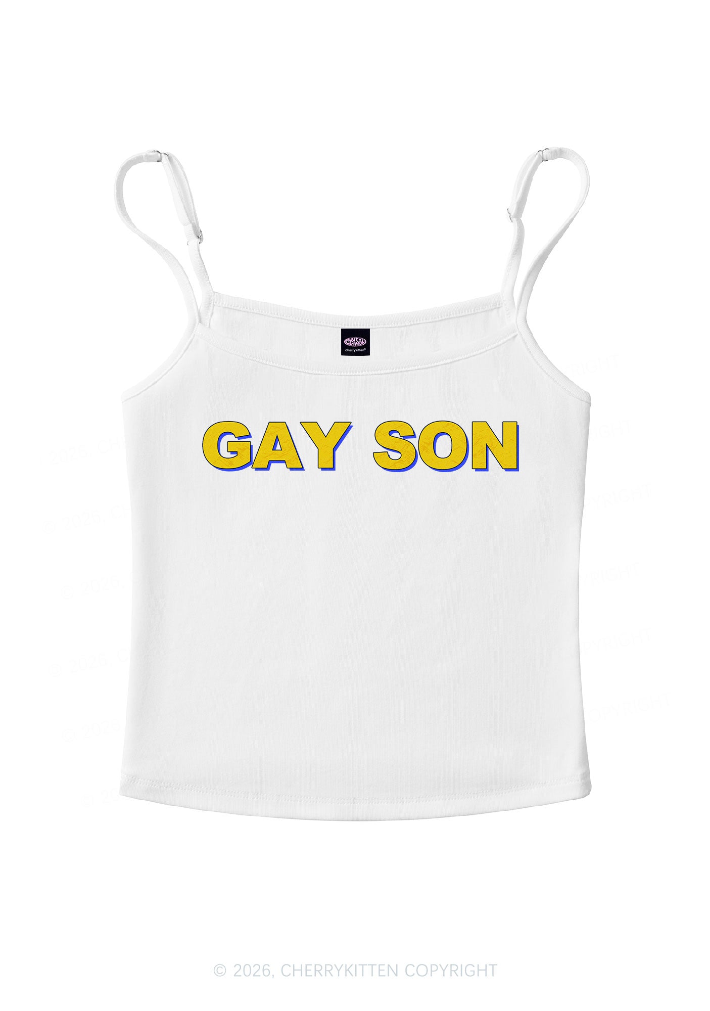 Gay Son Pride Y2K Spaghetti Strap Cami Cherrykitten