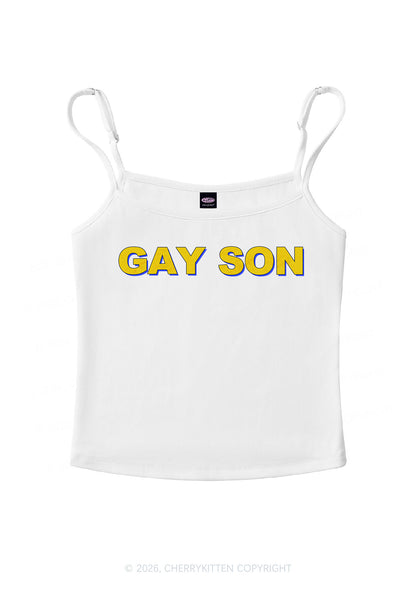 Gay Son Pride Y2K Spaghetti Strap Cami Cherrykitten