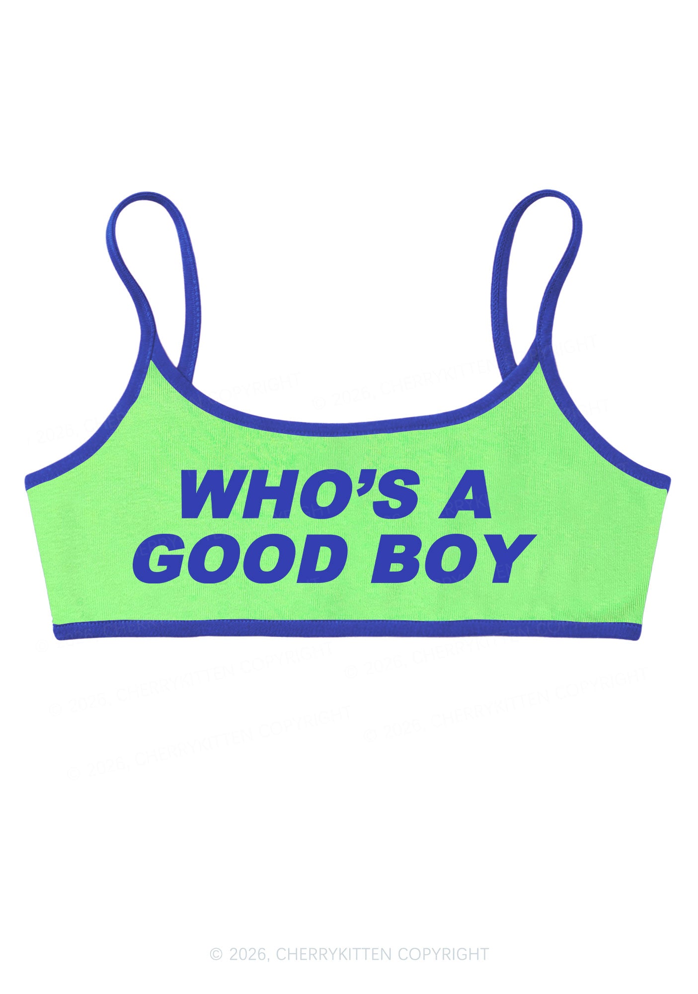 Whos A Good Boy Y2K Super Crop Cami Cherrykitten