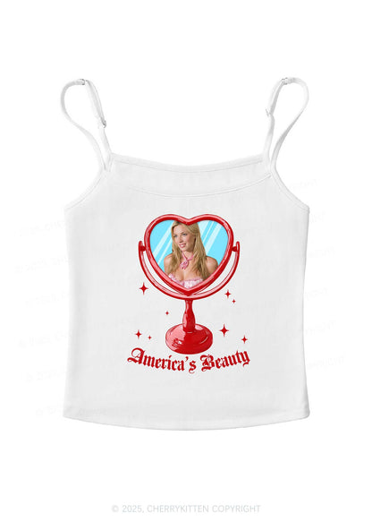 Custom Mirror Beauty Y2K Spaghetti Strap Cami Cherrykitten