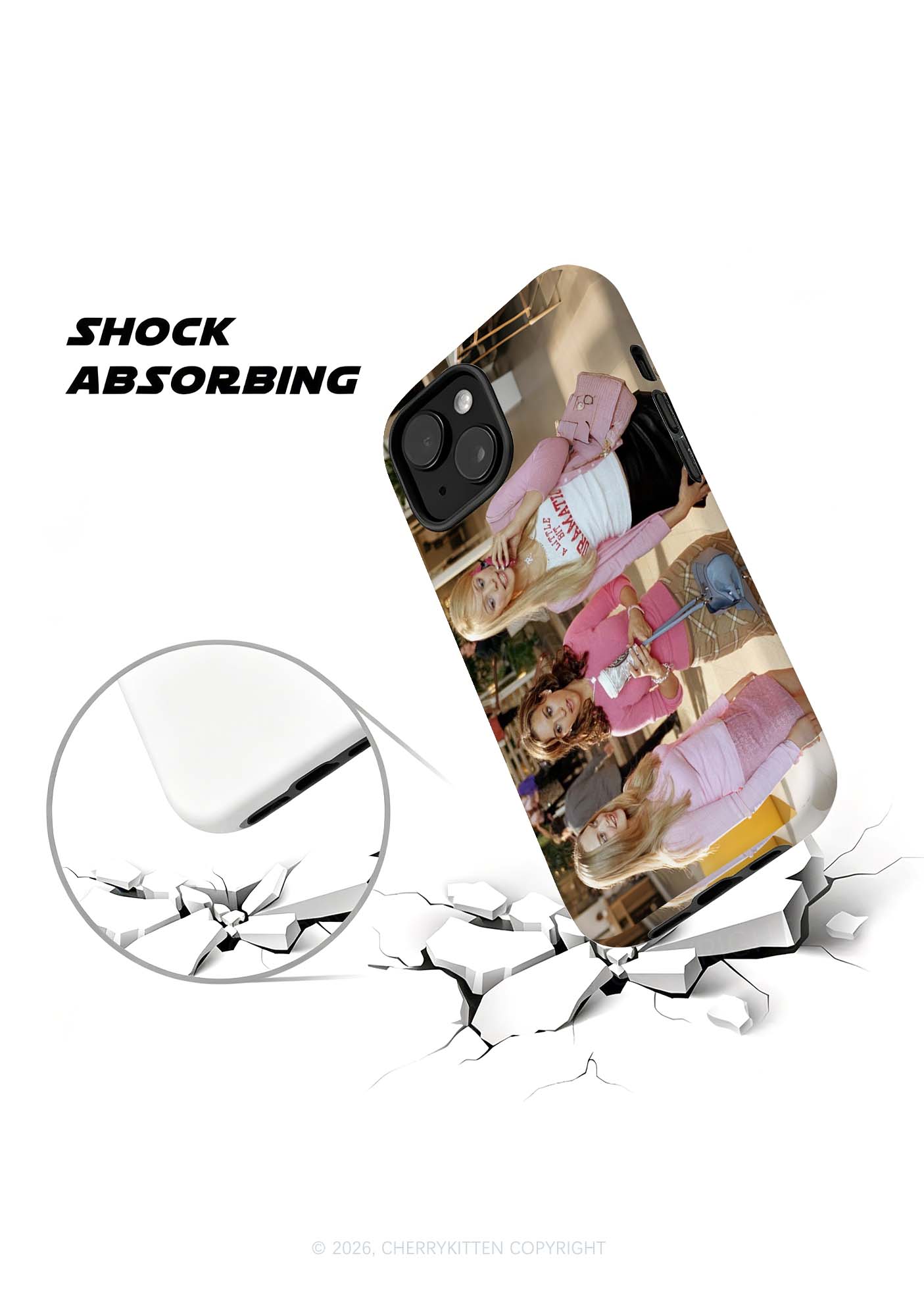 Pink Preppy Girls Y2K Phone Case Cherrykitten