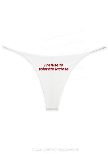 Glitter Refuse To Tolerate Lactose Y2K Bikini String Thong Cherrykitten