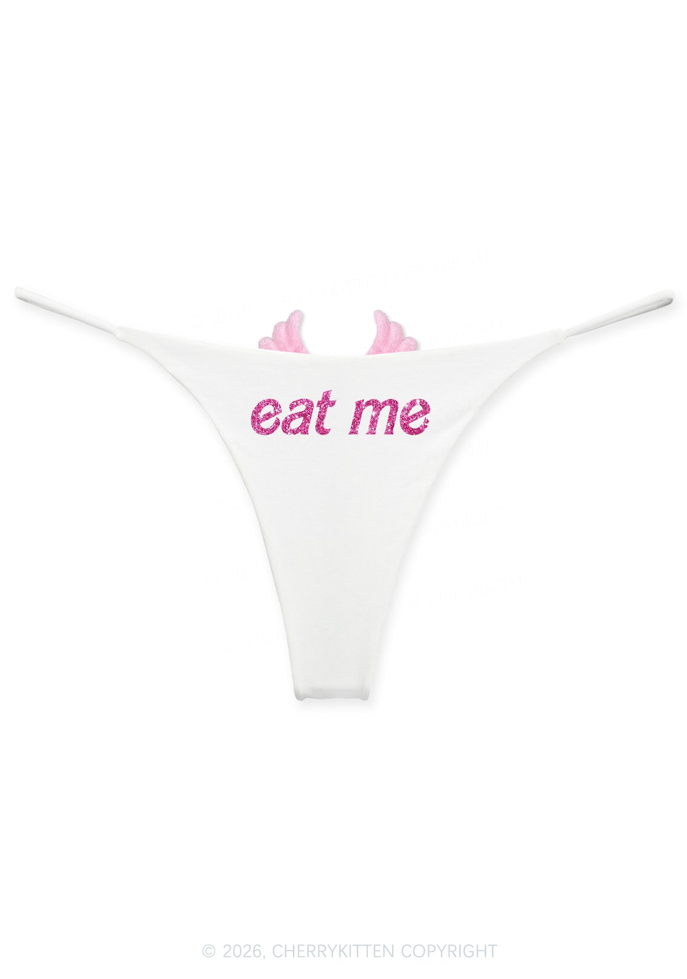 Glitter Special Eat Me Y2K Goth Angel Wings Bikini String Thong Cherrykitten