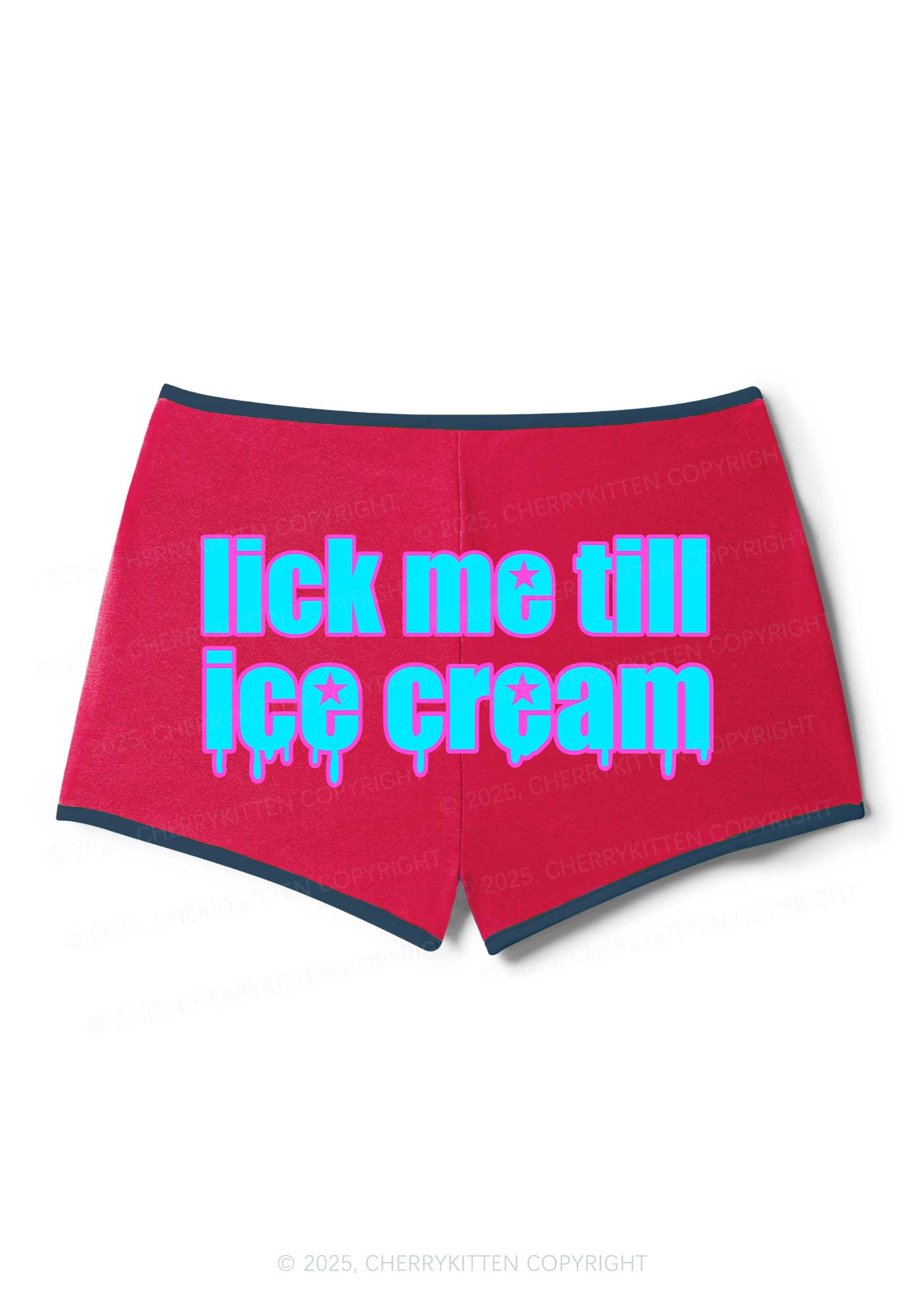 Lick Me Till Ice Cream Y2K Booty Shorts Cherrykitten