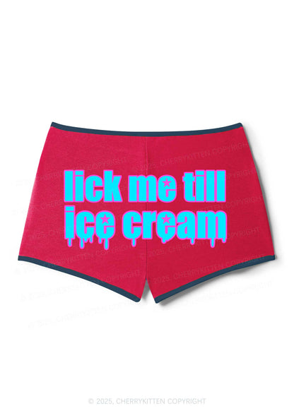 Lick Me Till Ice Cream Y2K Booty Shorts Cherrykitten