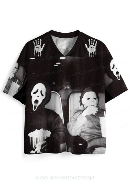 Halloween Watching Movie Y2K Sport Jersey Shirts Cherrykitten