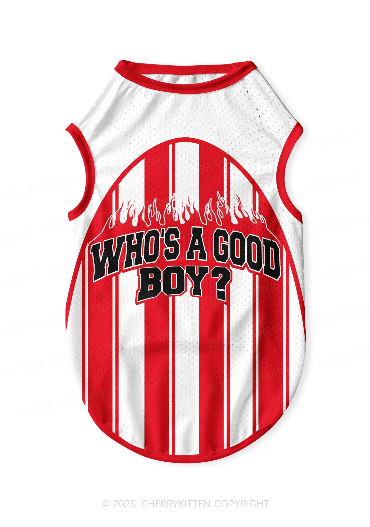 Who Is Good Boy Y2K Pet Jersey Cherrykitten