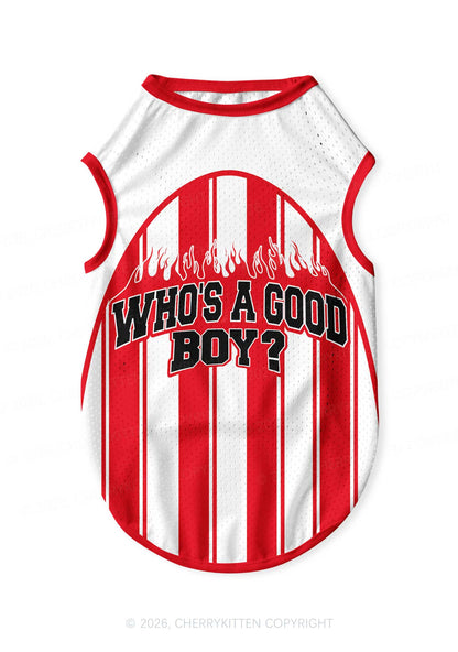 Who Is Good Boy Y2K Pet Jersey Cherrykitten
