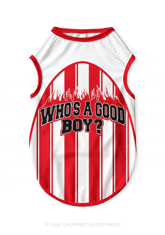Who Is Good Boy Y2K Pet Jersey Cherrykitten