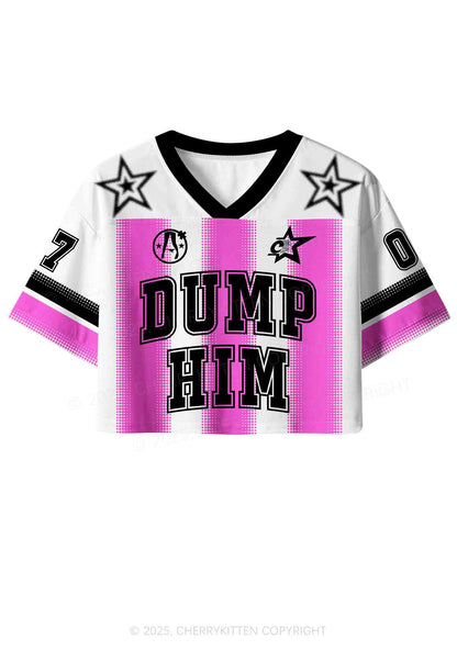 Custom Pink Dump Him Y2K Crop Sport Jersey Shirts Cherrykitten
