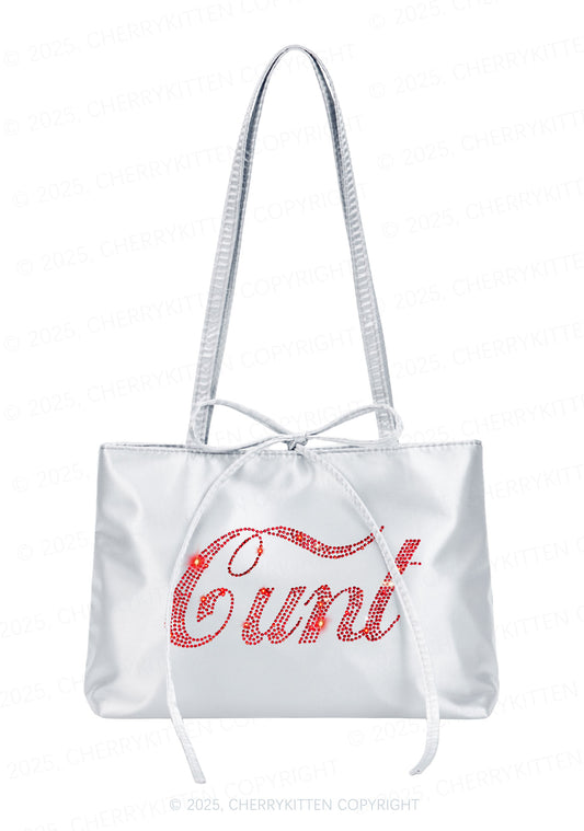 Rhinestone Special Cxxt Y2K Satin Bags Cherrykitten