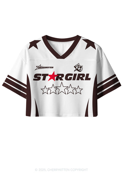 Custom Five Stars Girl Y2K Crop Sport Jersey Shirts Cherrykitten